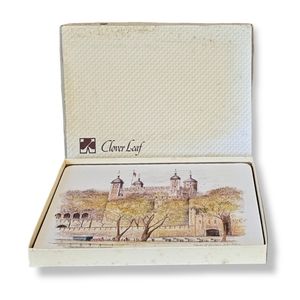 Vintage Clover Leaf London Eangland Table Mats - Set of 4